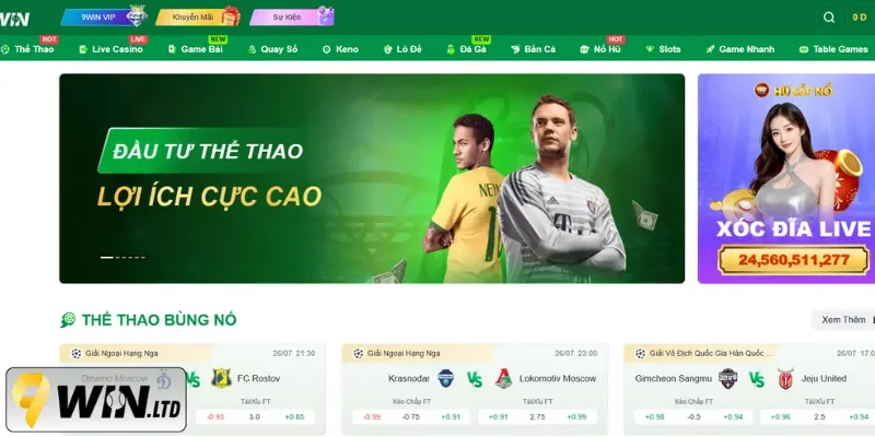9Win - nhà cái nổi tiếng với độ uy tín cao