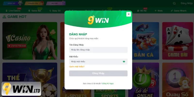 Các bước đăng nhập 9Win dễ dàng và chi tiết nhất
