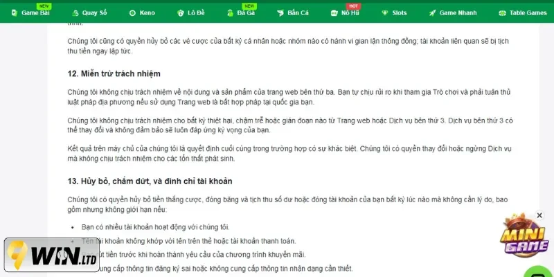 Miễn trừ trách nhiệm đảm bảo nhiều mục đích