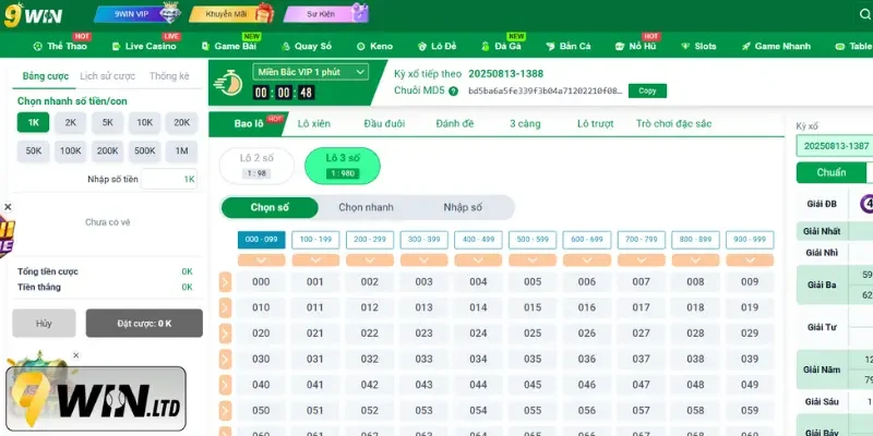 Chia sẻ bí kíp đánh bao lô 9Win bất bại từ cao thủ