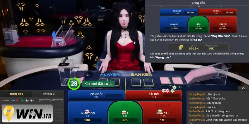 Có rất nhiều cửa cược hấp dẫn dành cho cá cược Baccarat 9Win