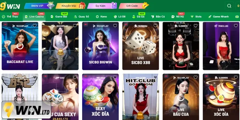 Giới thiệu tổng quan về sảnh Casino trực tuyến 9Win