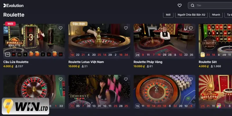 Hướng dẫn chơi Roulette tại nhà cái 9Win nhanh chóng