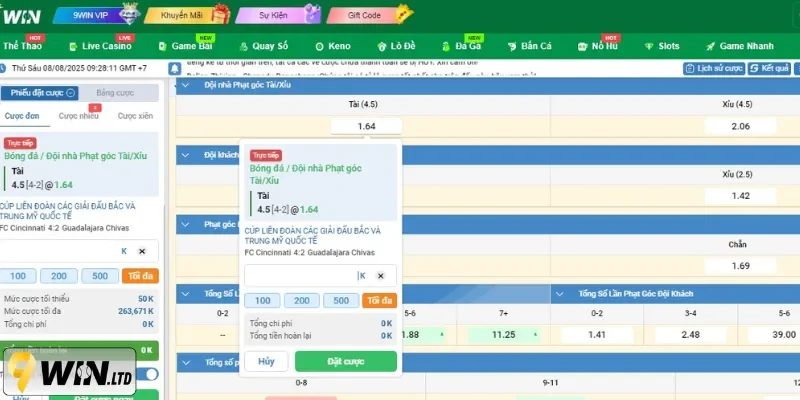 Trang bị thông tin để chơi kèo góc