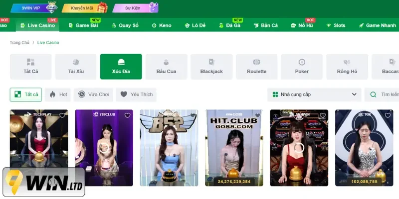 Xóc đĩa Live - Game cược đáng đầu tư lâu dài nhất tại 9Win